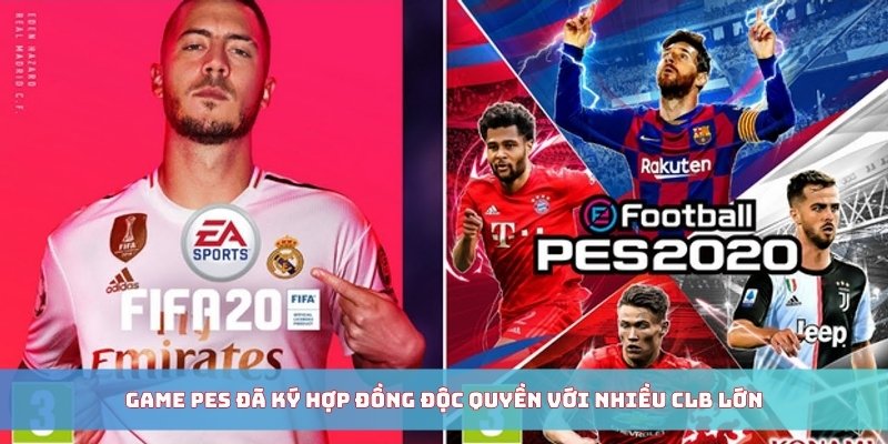 Game PES đã ký hợp đồng độc quyền với nhiều CLB lớn